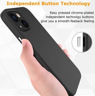 iPhone 16e - Zwart - Anti Slip Matte Armor