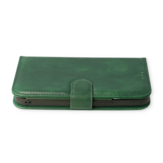 iPhone 13 Pro Groen - 2 in 1 HQ Book Case met Extra Vakken