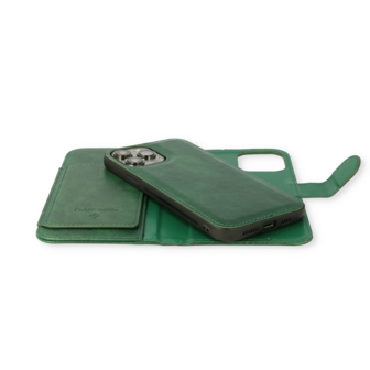 iPhone 13 Pro Groen - 2 in 1 HQ Book Case met Extra Vakken