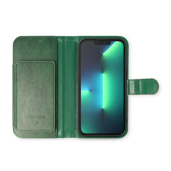 iPhone 13 Pro Groen - 2 in 1 HQ Book Case met Extra Vakken