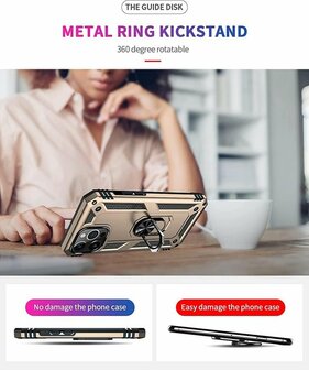 iPhone 13 Pro Goud - Armor met Kickstand Ring