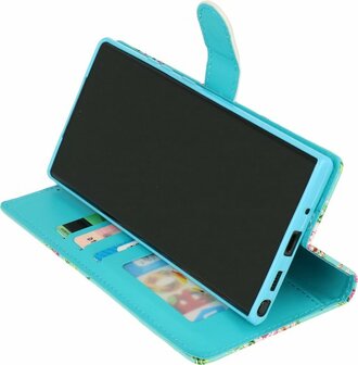 iPhone 11 met Marmer Aqua Print - Book Case
