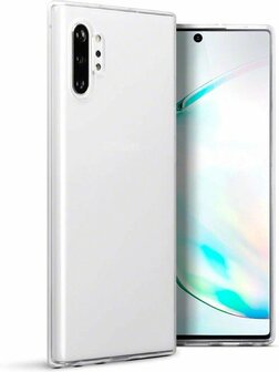 Samsung Note 10 Plus - Siliconen Back Cover - Transparant