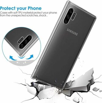 Samsung Note 10 Plus - Siliconen Back Cover - Transparant