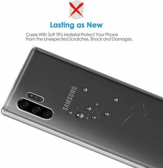 Samsung Note 10 Plus - Siliconen Back Cover - Transparant