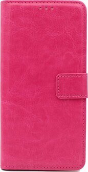 iPhone 12 Pro Max - Book Case &amp;amp; Full Glas - Roze