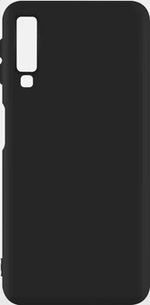 Samsung A7 2018 - Siliconen Back Cover - Zwart