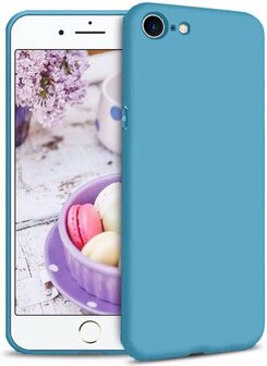 iPhone SE 2022-2020 - Back Cover &amp;amp; Glas - Blauw