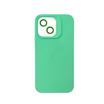 iPhone 15 - Liquid Cam Back Cover - Licht Groen