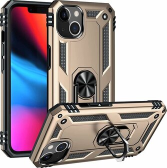 iPhone 13 Mini Goud - Armor met Kickstand Ring
