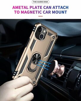 iPhone 13 Mini Goud - Armor met Kickstand Ring