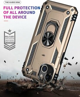 iPhone 13 Mini Goud - Armor met Kickstand Ring