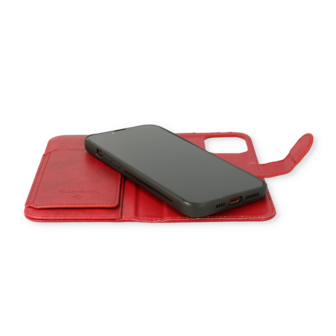 iPhone 13 Pro Max Rood - 2 in 1 HQ Book Case met Extra Vakken