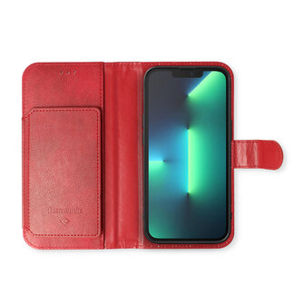 iPhone 13 Pro Max Rood - 2 in 1 HQ Book Case met Extra Vakken