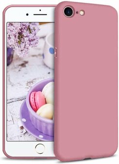 iPhone SE 2022-2020 - Back Cover &amp;amp; Glas - Roze