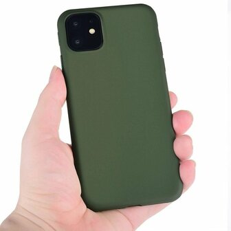 iPhone 11 - Siliconen Back Cover - Groen