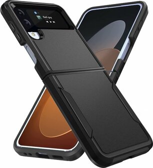 Samsung Z Flip 4 Zwart - Heavy Duty Armor