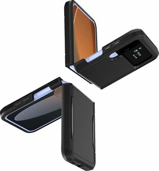 Samsung Z Flip 4 Zwart - Heavy Duty Armor