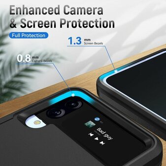 Samsung Z Flip 4 Zwart - Heavy Duty Armor