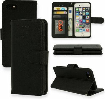 iPhone SE 2022 &amp;amp; SE 2020 Zwart - HQ Book Case