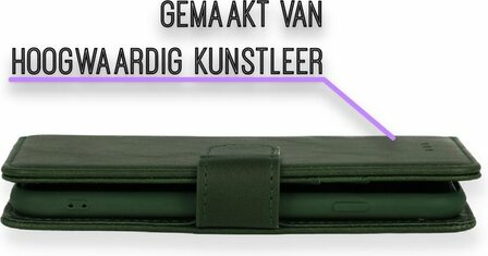 iPhone SE 2022-2020 - HQ Book Case &amp;amp; Glas - Groen