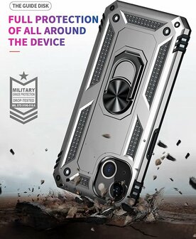 iPhone 13 Mini Grijs - Armor met Kickstand Ring