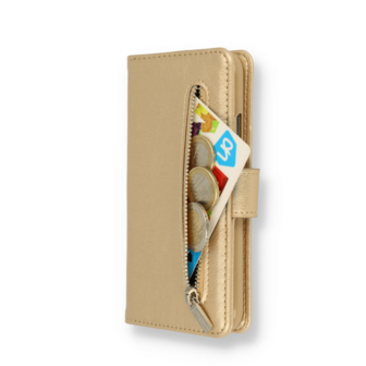 iPhone 15 Goud - Book Case met Rits
