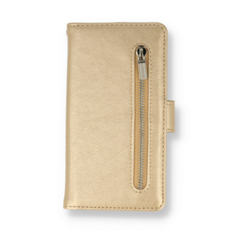iPhone 15 Goud - Book Case met Rits