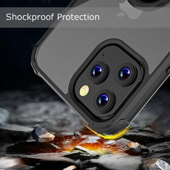 iPhone 14 Pro Transparant - Armor met Kickstand Ring