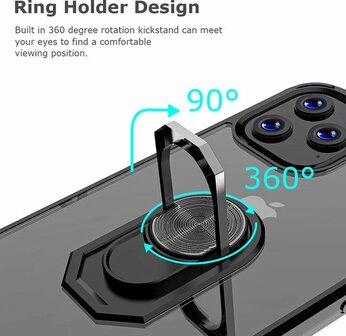 iPhone 14 Pro Transparant - Armor met Kickstand Ring