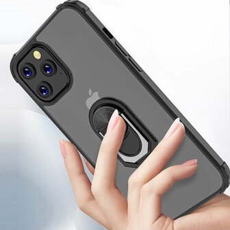 iPhone 14 Pro Transparant - Armor met Kickstand Ring