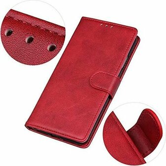 iPhone SE 2022-2020 - HQ Book Case &amp;amp; Glas - Rood