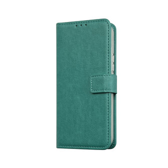 iPhone 15 - Book Case &amp;amp; Glas - Turquoise