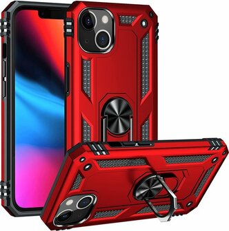 iPhone 13 Mini Rood - Armor met Kickstand Ring