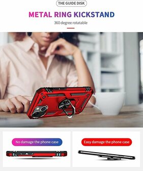 iPhone 13 Mini Rood - Armor met Kickstand Ring