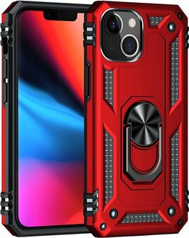iPhone 13 Mini Rood - Armor met Kickstand Ring