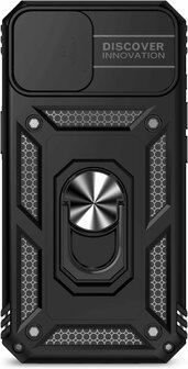 iPhone 16e - Zwart - Armor Kickstand &amp;amp; Camera Bescherming