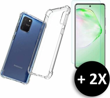S10 Lite - Anti Shock &amp;amp; 2X Glas - Transparant