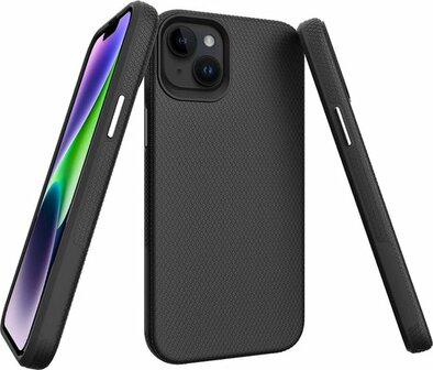 iPhone 13 Zwart - Anti Slip Matte Armor