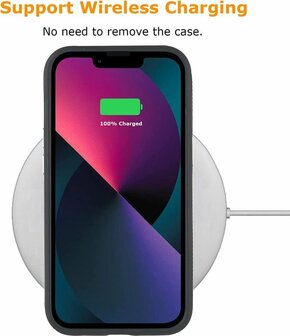 iPhone 13 Zwart - Anti Slip Matte Armor
