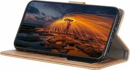 iPhone SE 2022-2020 - HQ Book Case &amp;amp; Glas - Goud