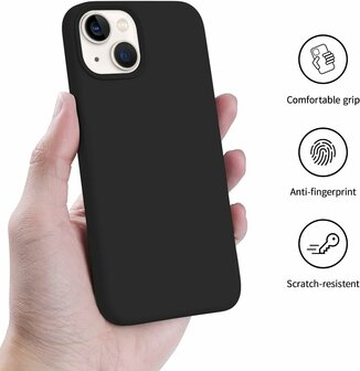 iPhone 15 Plus - Siliconen Back Cover - Zwart