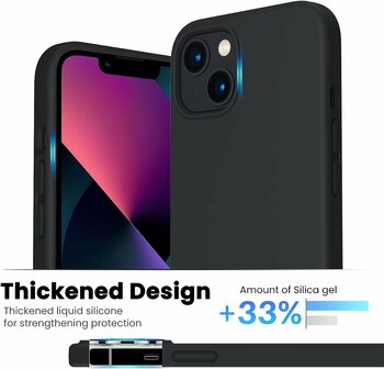 iPhone 15 Plus - Siliconen Back Cover - Zwart