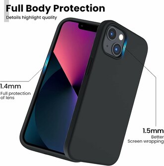 iPhone 15 Plus - Siliconen Back Cover - Zwart