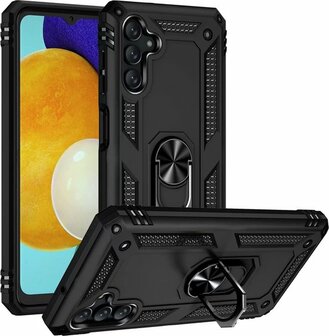 Samsung A04S Zwart - Armor met Kickstand Ring
