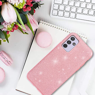Samsung A35 - Glitter Back Cover - Roze