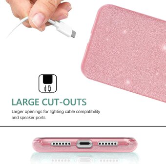 Samsung A35 - Glitter Back Cover - Roze