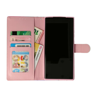 Samsung A54 met Marmer Paars Print - Book Case