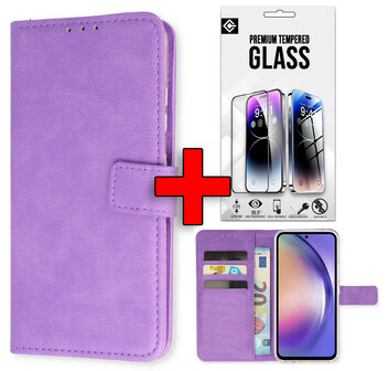 Samsung S25 Plus - Paars - Book Case &amp;amp; Glas