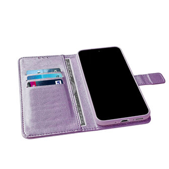 Samsung S25 Plus - Paars - Book Case &amp;amp; Glas